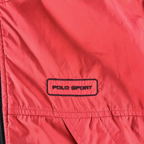 Vintage Polo Sport Ralph Lauren Mens XL Vest Red Polartec Thermal Pro Fleece - Picture 3 of 10